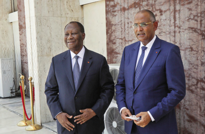 Le président Alassane Ouattara et le Premier ministre Patrick Achi.