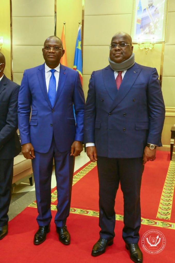 L'ambassadeur Metch Adjé Silas, lors de la présentation de ses lettres de créance au Président de la Rdc