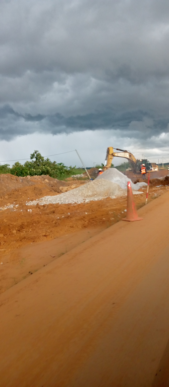 Les travaux d'élargissement vont connaître de sérieuses perturbations dûes à la pluie