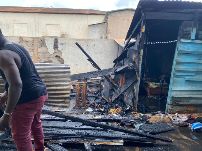 La maison du confrère, feu Balla Moïse a totalement cramé