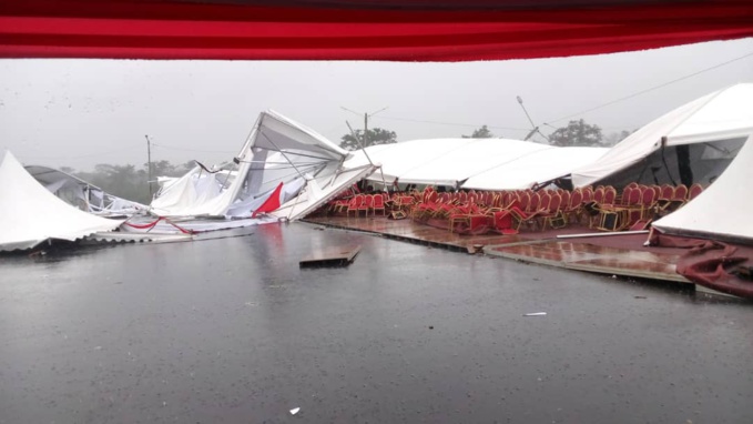 À 24 heures des obsèques de Bédié/ Une pluie s'abat sur Daoukro et détruit toutes les installations